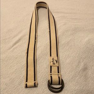 Hollister 31 waist cream and navy accented belt